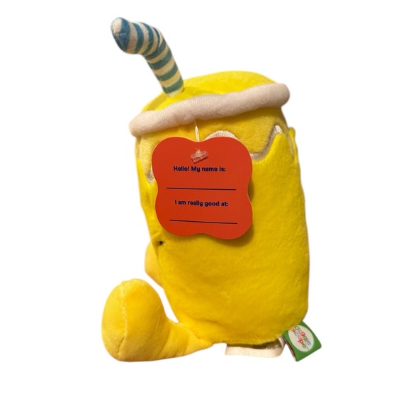 🍋RESERVED🍋Gigglescape Lemonade Sour Face Novelty Plush Stuffed Animal 6” NWT - Picture 3 of 3